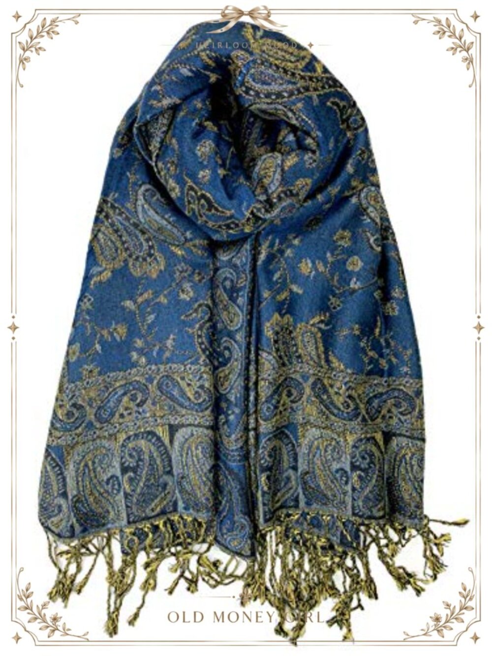 Pashmina Silk Blend Paisley Scarf Shawl Wrap Fringe
